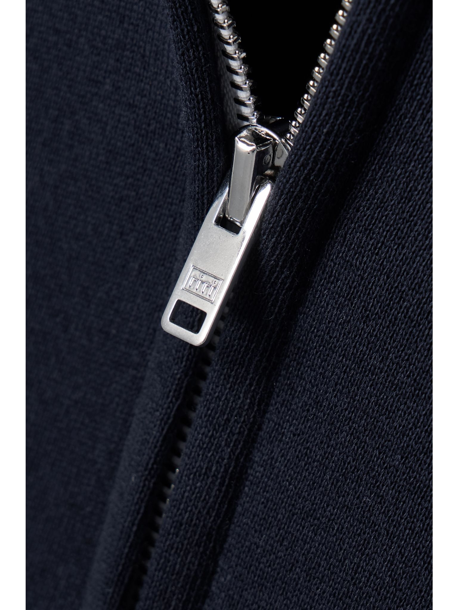 Zendaya cropped cotton-jersey zip-up hoodie Navy - 5