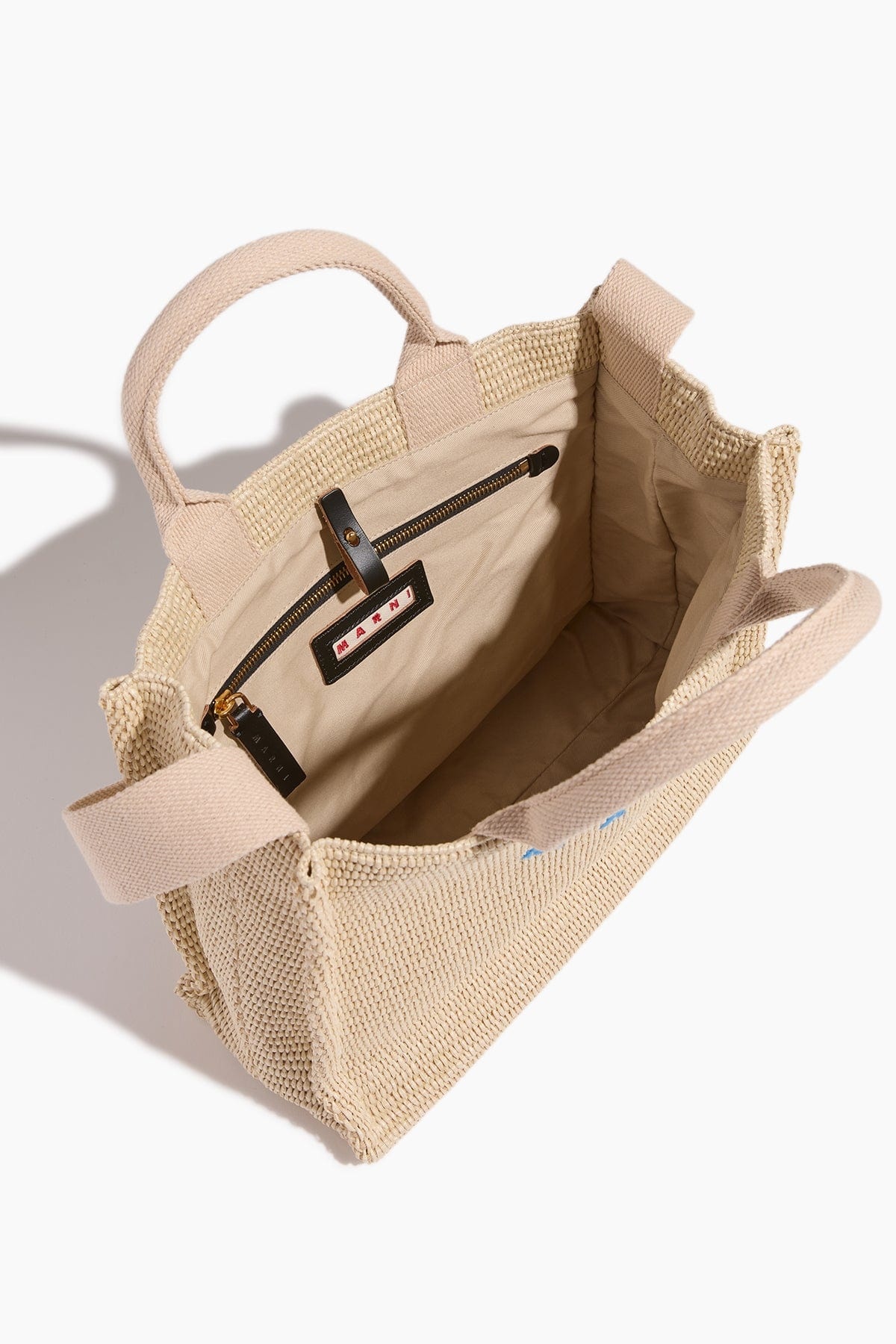 Raffia Small Tote Bag in Silk White - 3