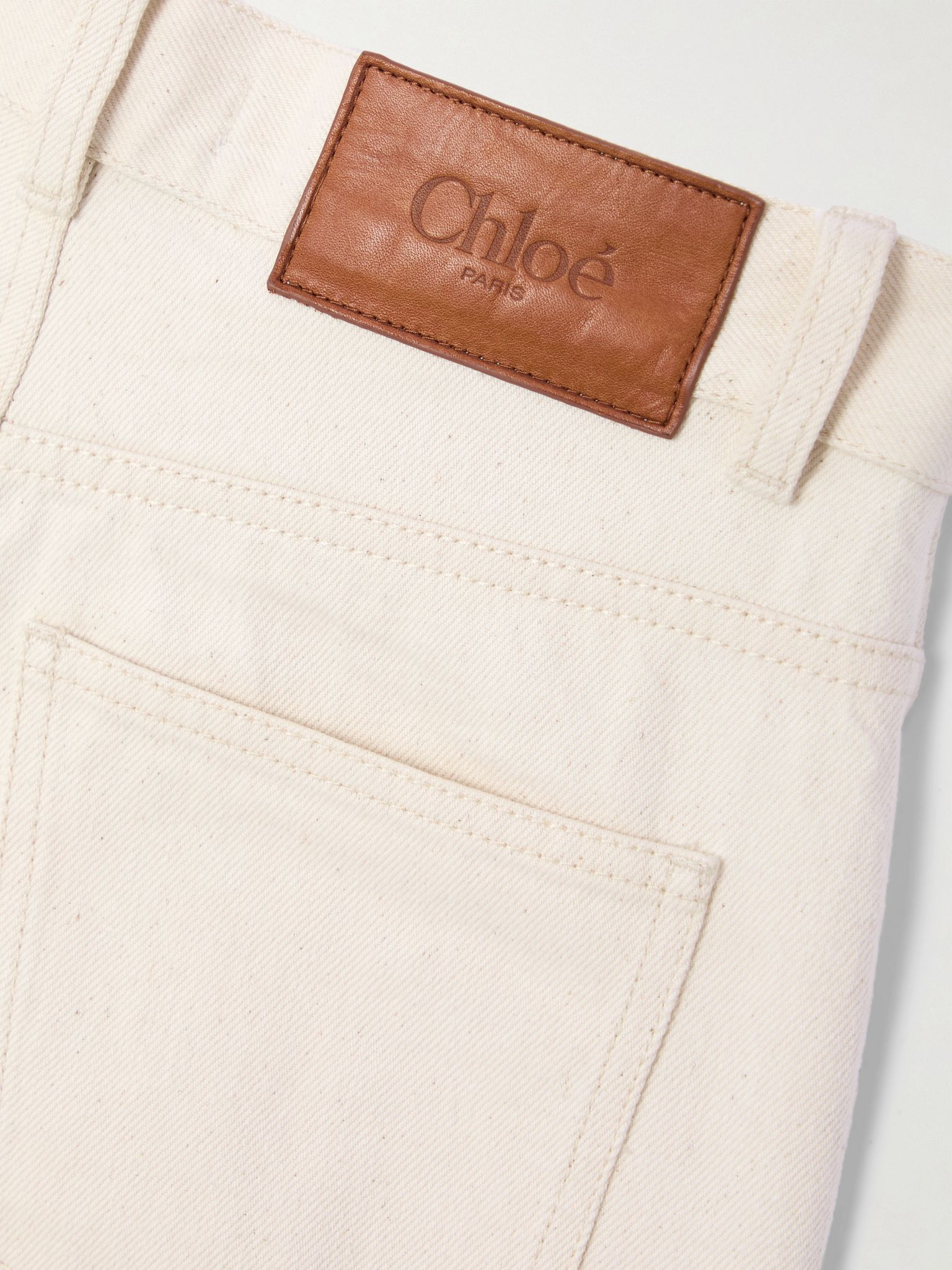 High-rise straight-leg jeans White - 7