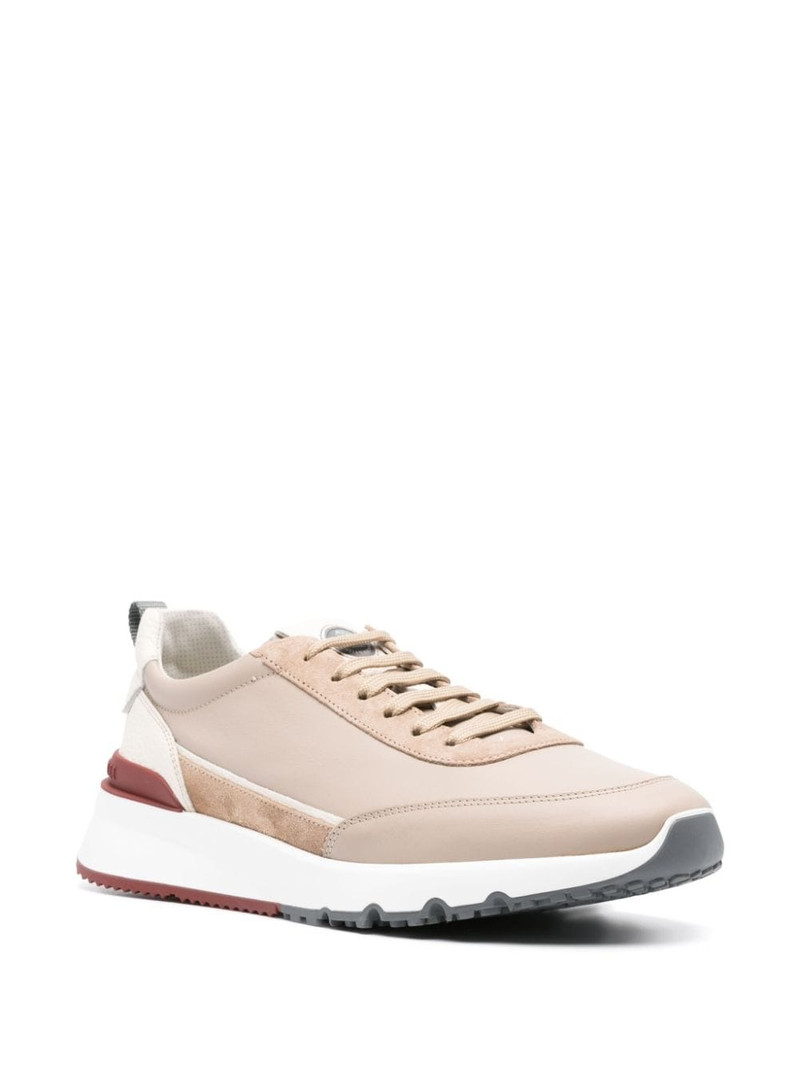 Brunello Cucinelli panelled leather sneakers outlook