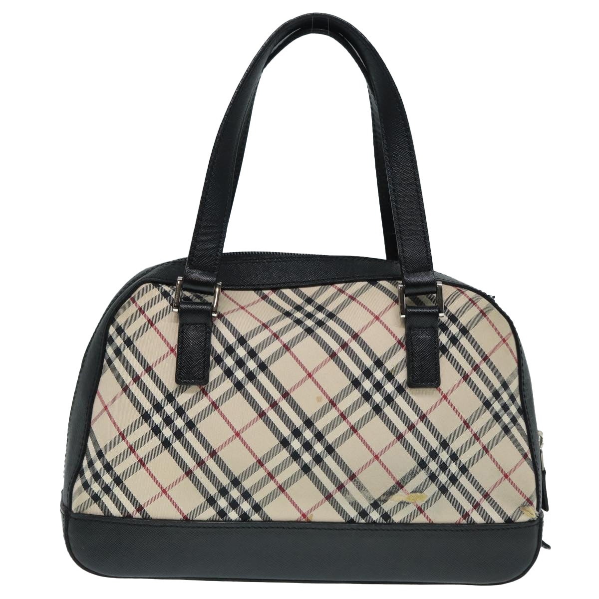 Burberry Nova Check Hand Bag Canvas Beige Silver - 2