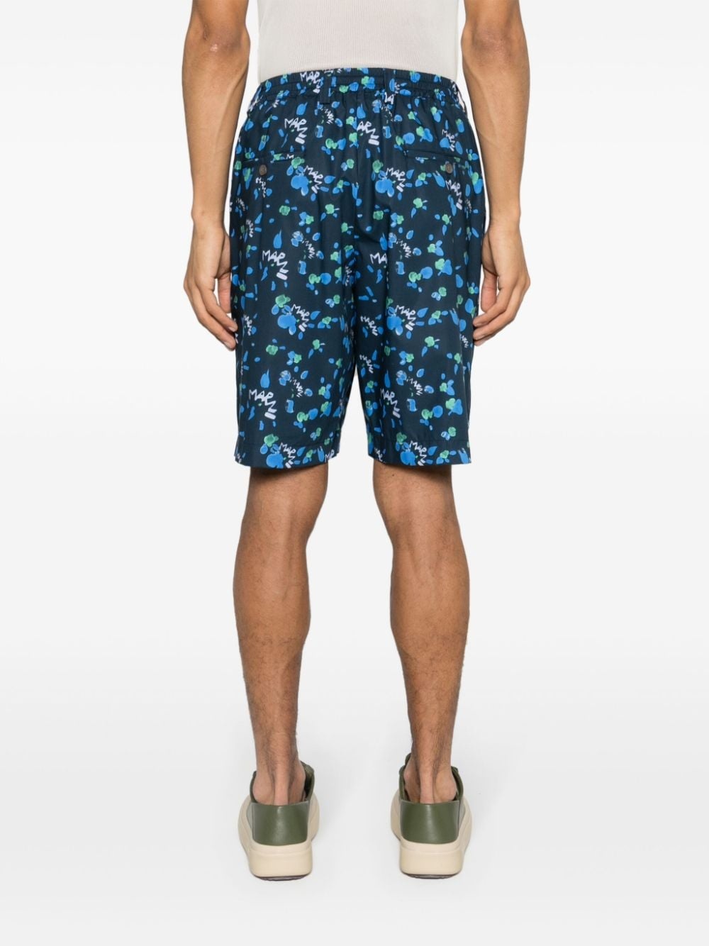 Dripping abstract-print deck shorts - 4