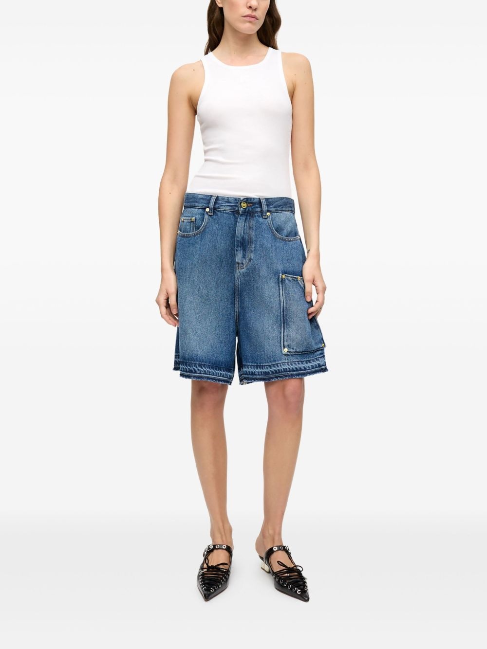 denim shorts - 2