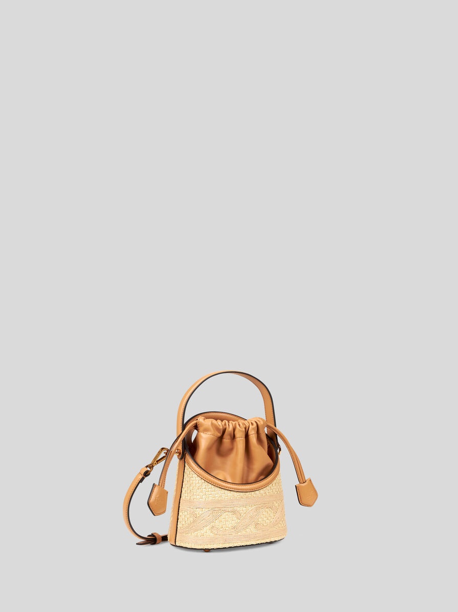 SMALL RAFFIA SATURNO BAG - 6