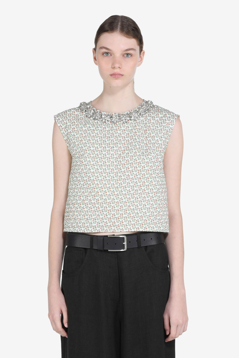 FLORAL-PRINT CROP 상단 1