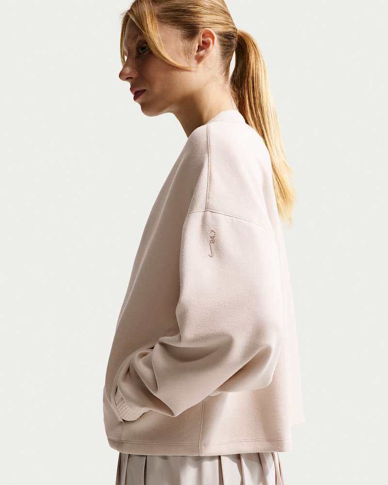 Nike Nike 24.7 ImpossiblySoft Women's Dri-FIT Oversized Crew-Neck Full-Zip Top outlook