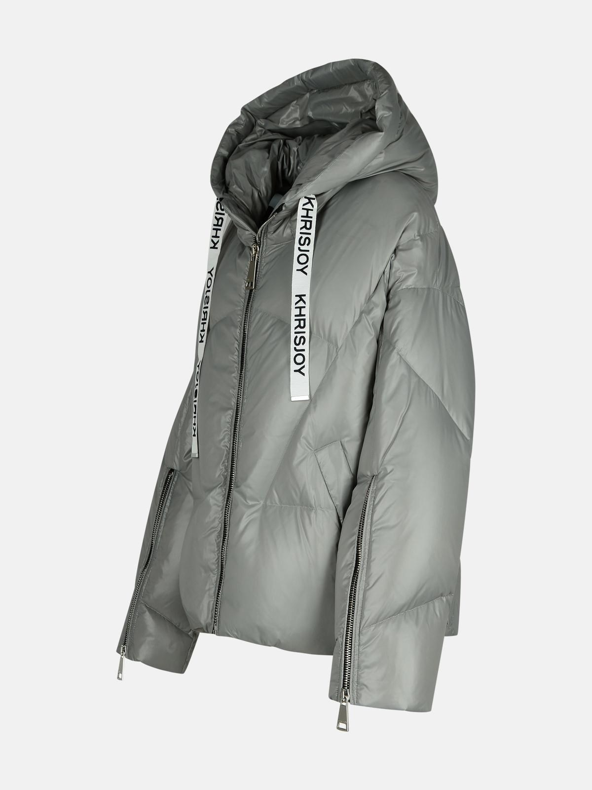 'SHINY' GREY POLYAMIDE BLEND DOWN JACKET - 2