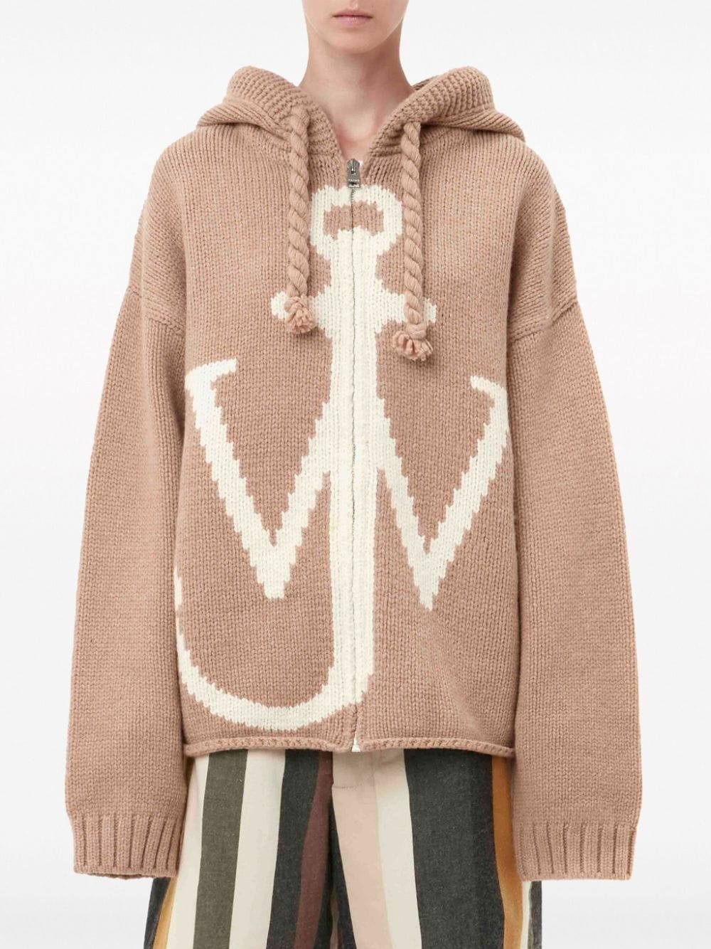 anchor-print zip-up hoodie - 2