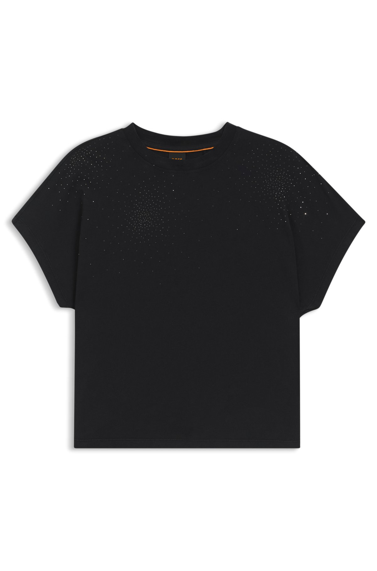 OVERSIZE-FIT COTTON T-SHIRT WITH CRYSTAL ARTWORK - 1