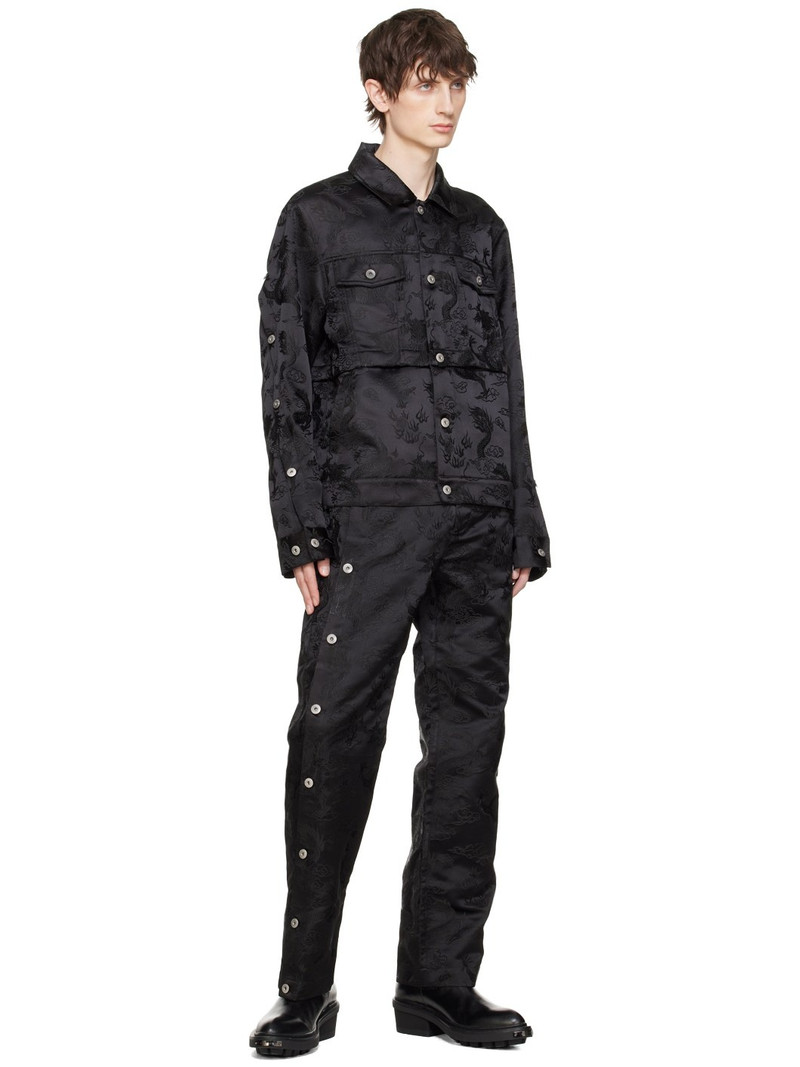 Black Dragon Jacquard Convertible Jacket 5