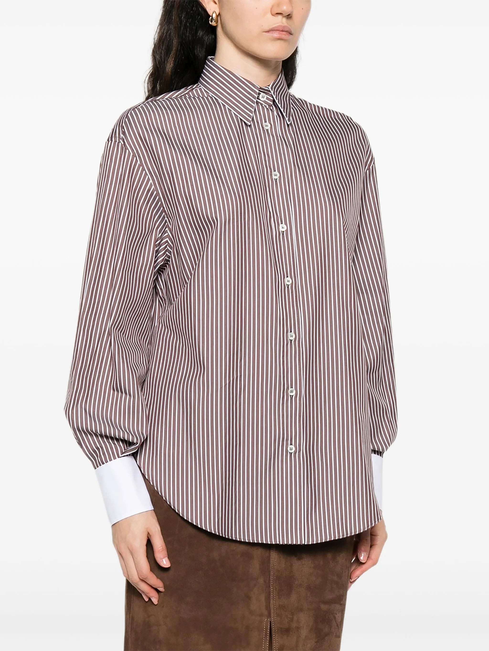 Brunello Cucinelli Striped Long-sleeve Shirt - 4