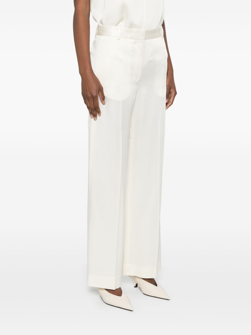 crepe de chine trousers - 3