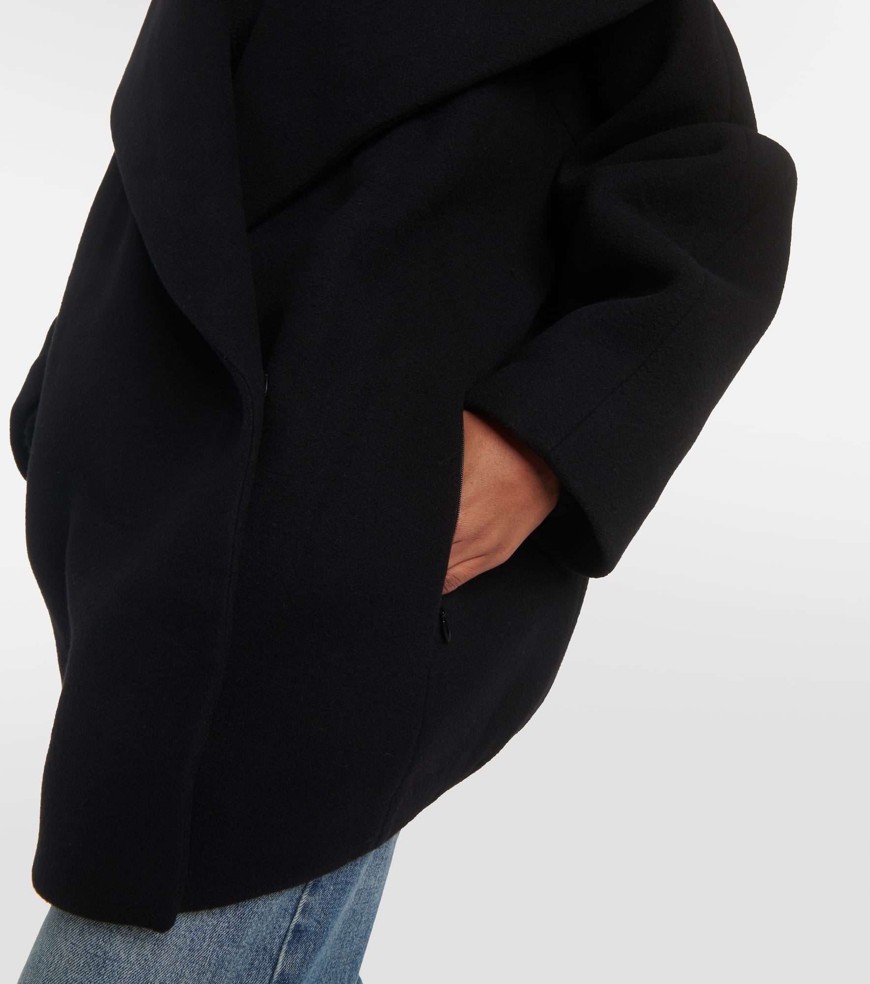 Cocoon wrap virgin wool coat - 5