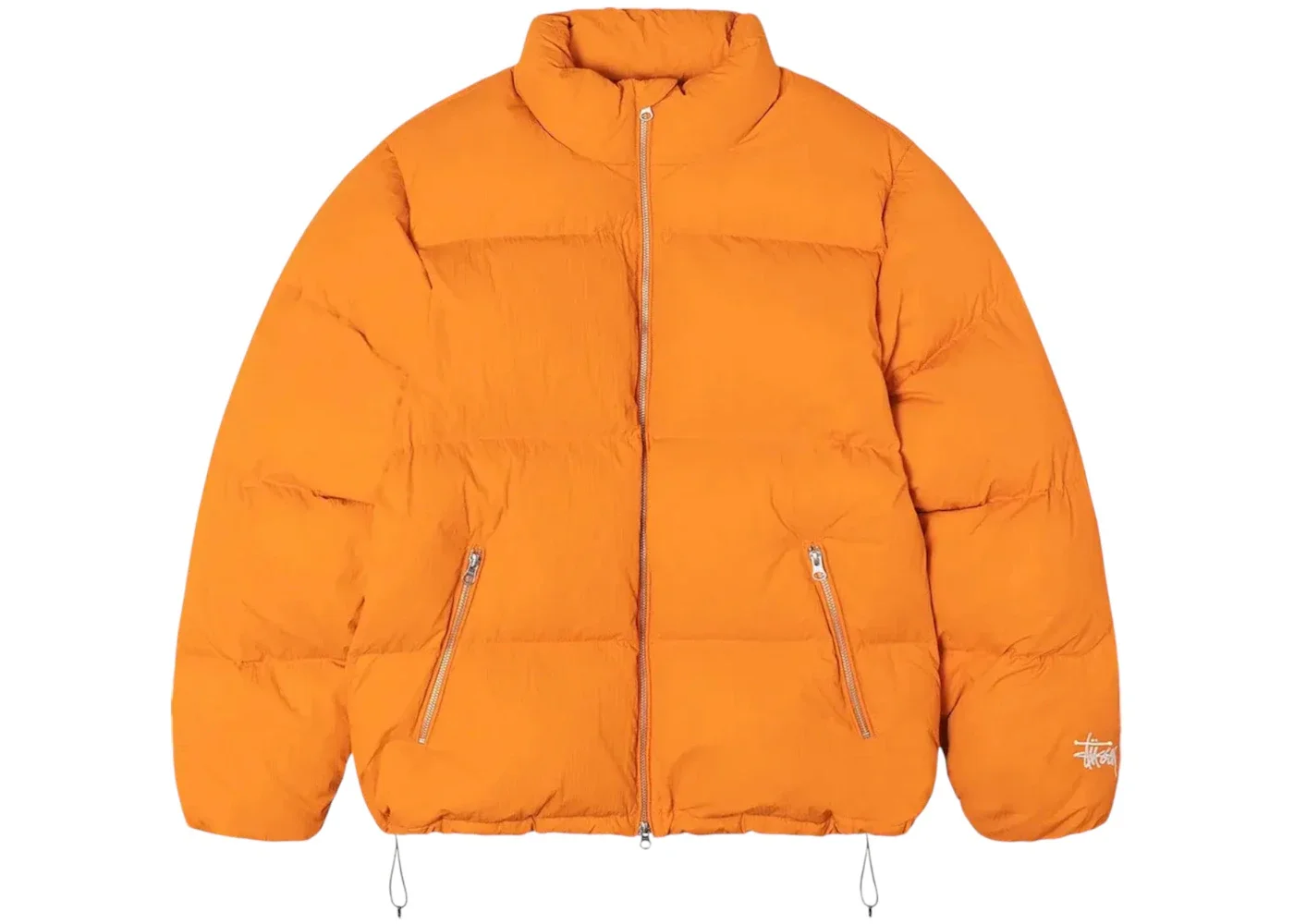 Stussy Nylon Down Puffer Jacket Orange - 1