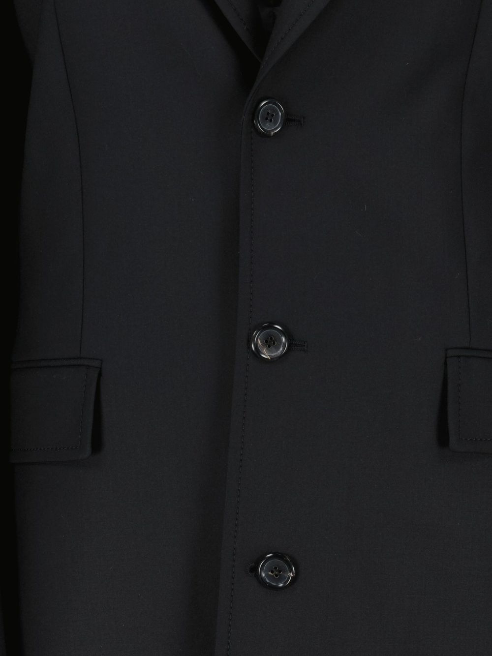 button-fastening satin-back coat - 4