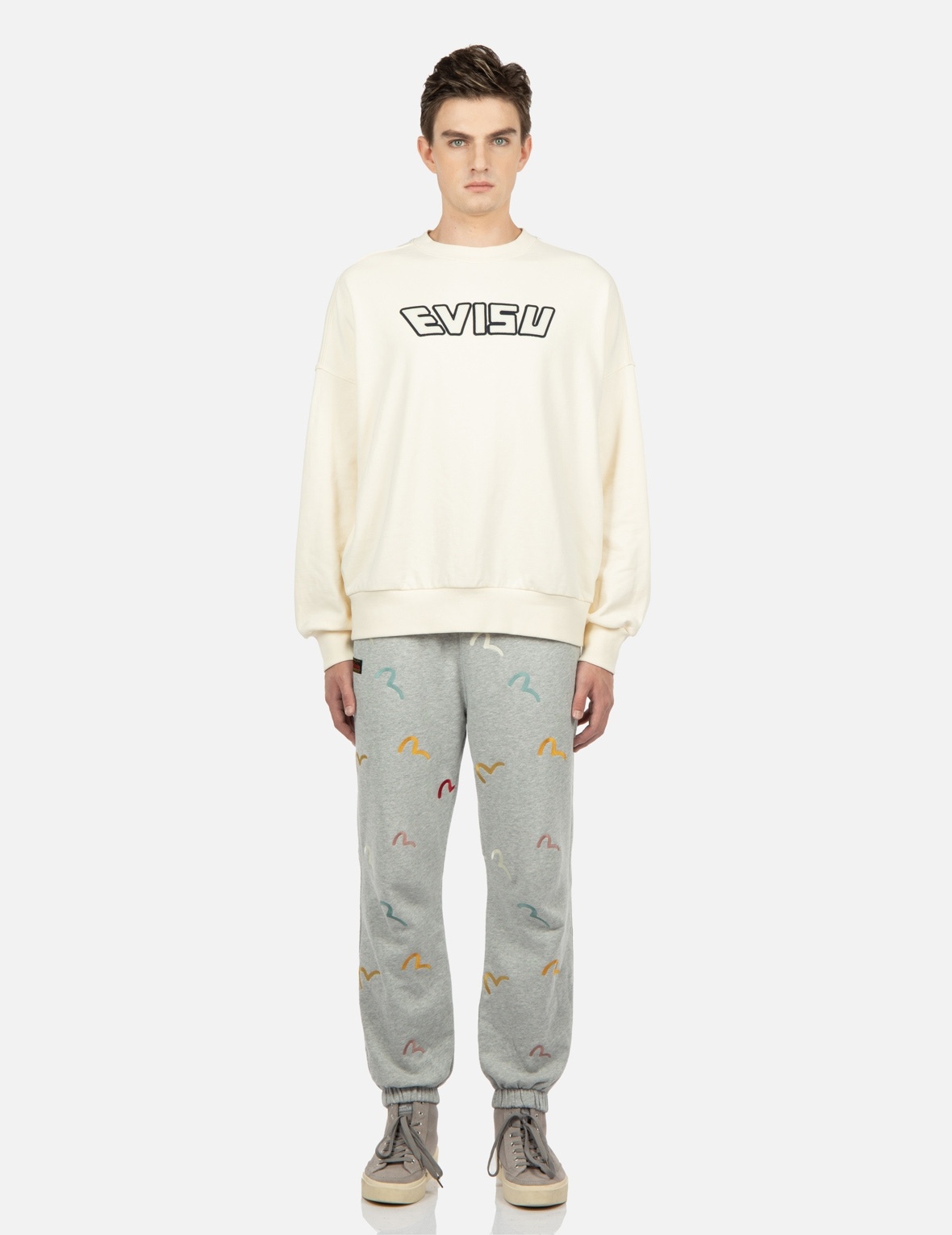 ALLOVER SEAGULL EMBROIDERY SWEATPANTS - 5