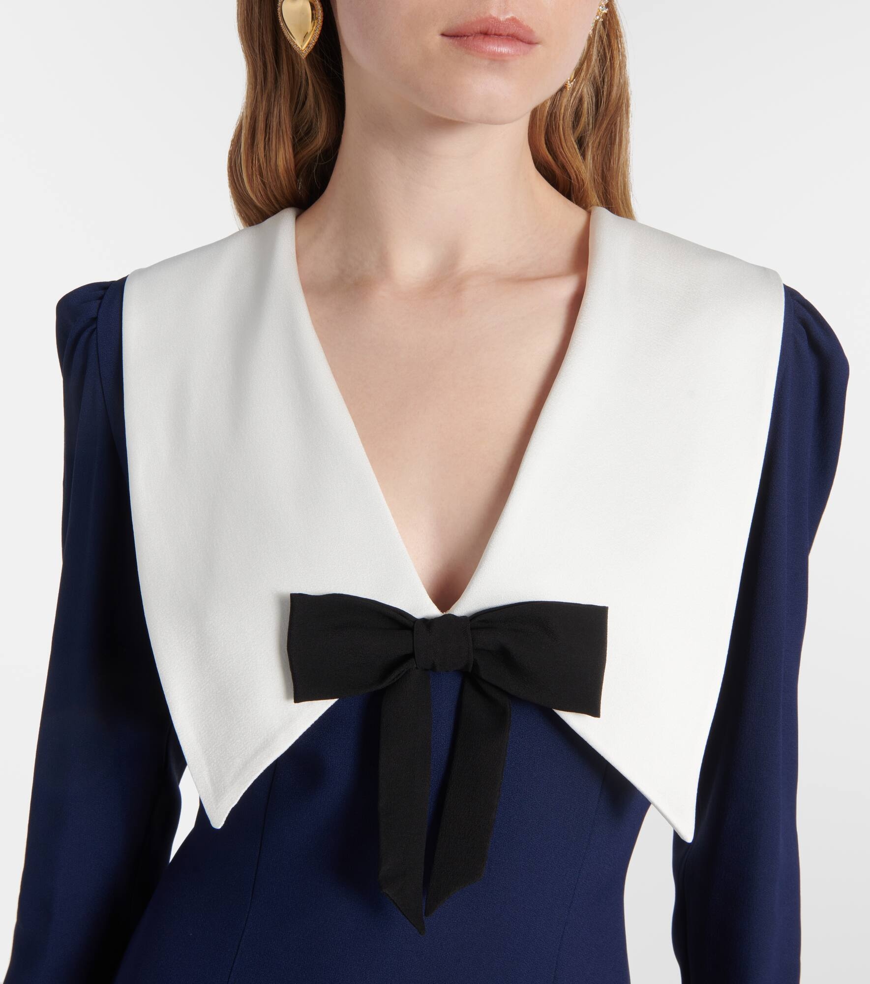 Envers bow-detail satin midi dress - 4
