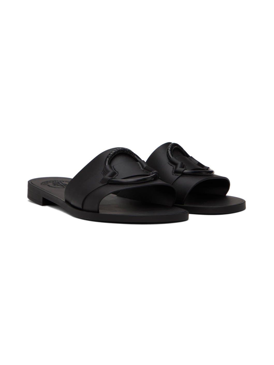 Black Rubber Sandals - 4