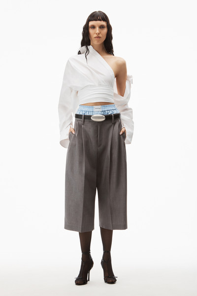 Alexander Wang LAYERED TAILORED CULOTTE IN WOOL BLEND outlook