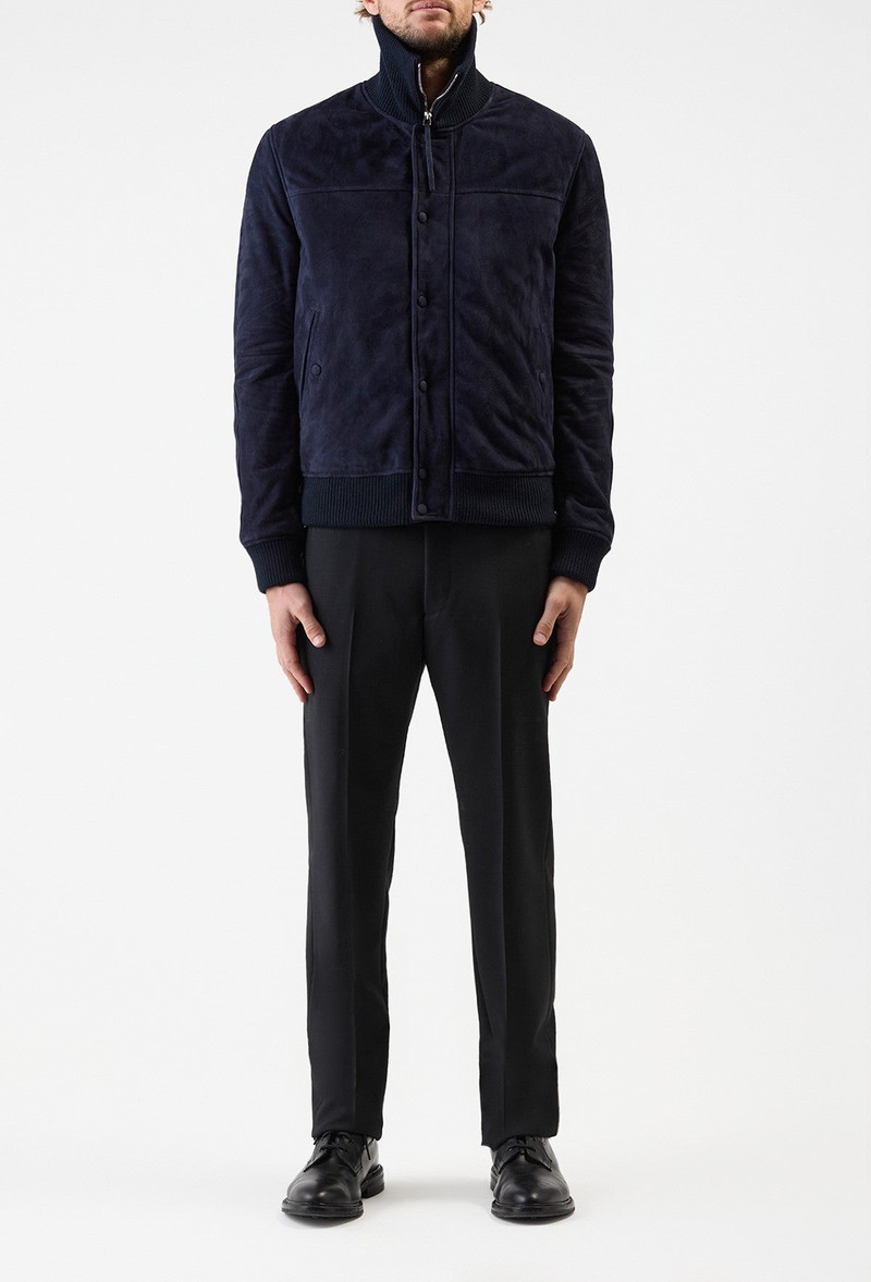 GABRIELA HEARST Matthieu Jacket in Dark Navy Suede outlook