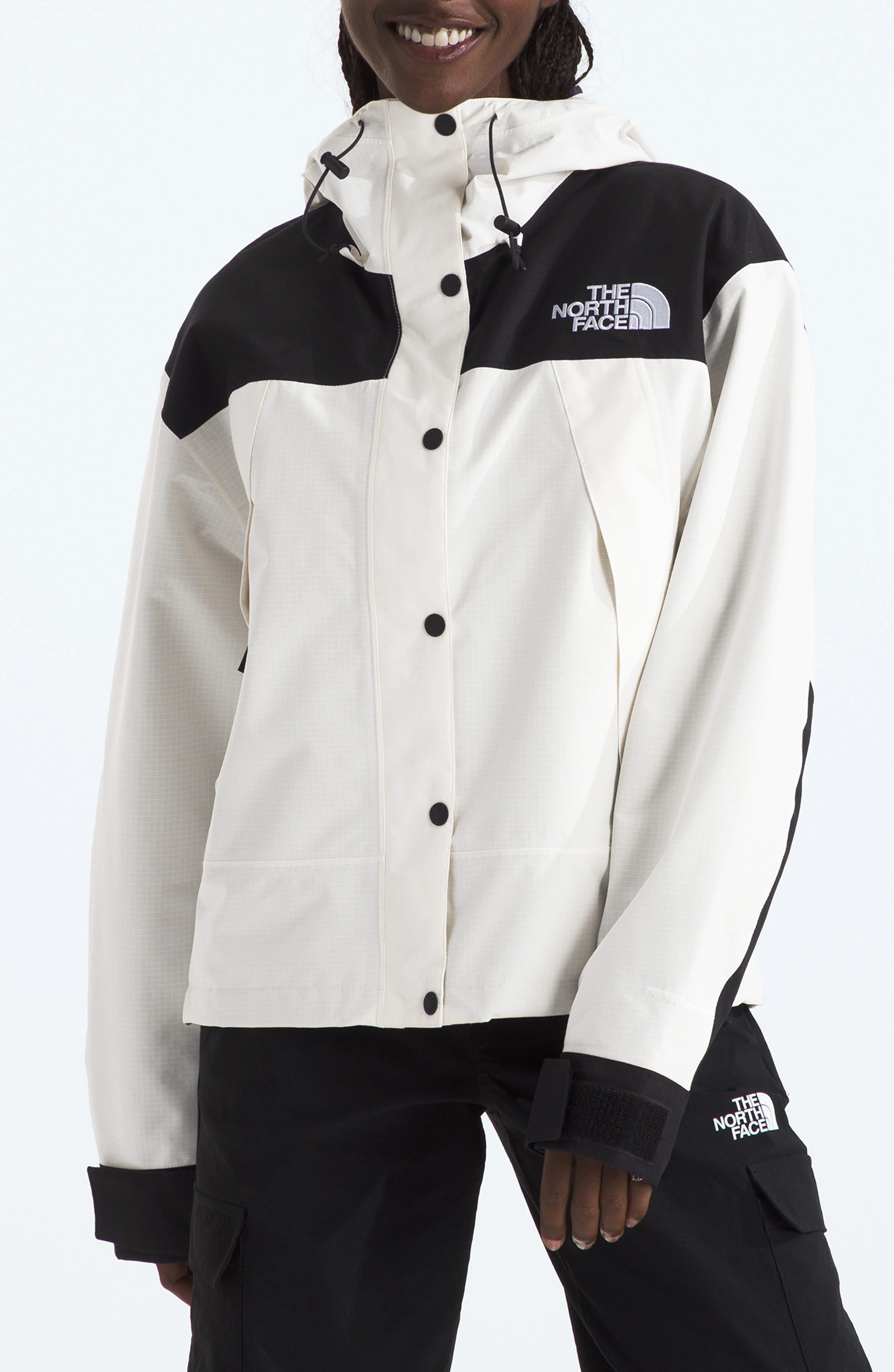 The North Face DryVent™ Waterproof Mono Mountain Jacket in White Dune Tnf Black at Nordstrom - 1