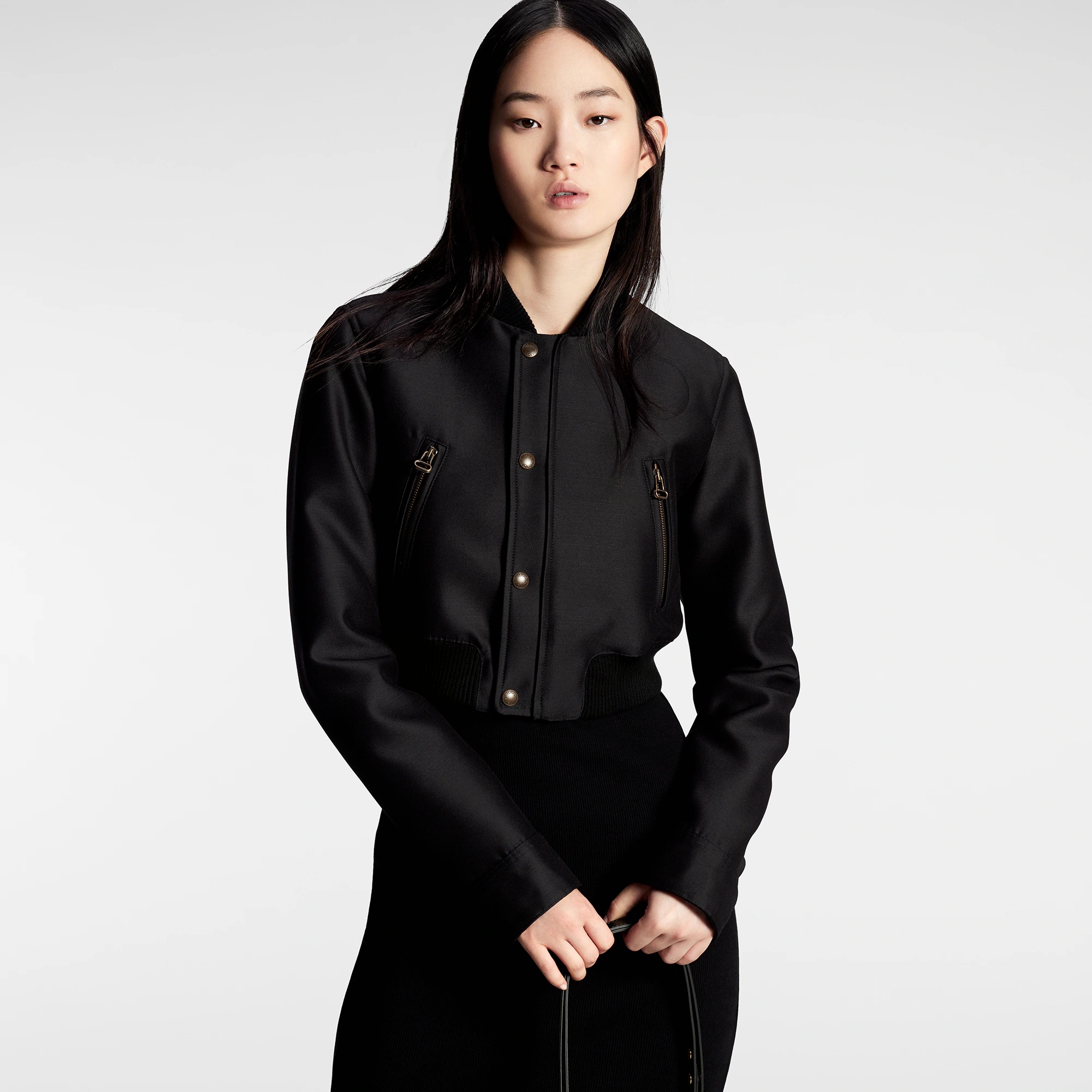 Cropped Mikado Bomber Jacket - 5