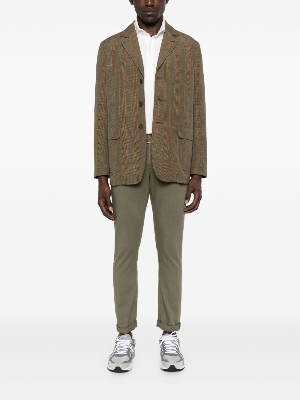 plaid-check blazer - 2