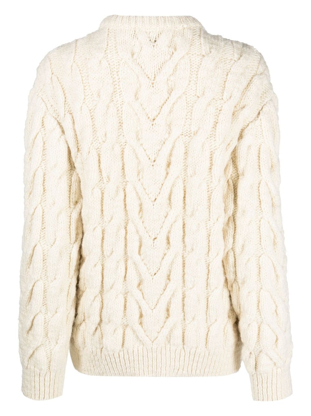 long-sleeve cable-knit jumper - 2