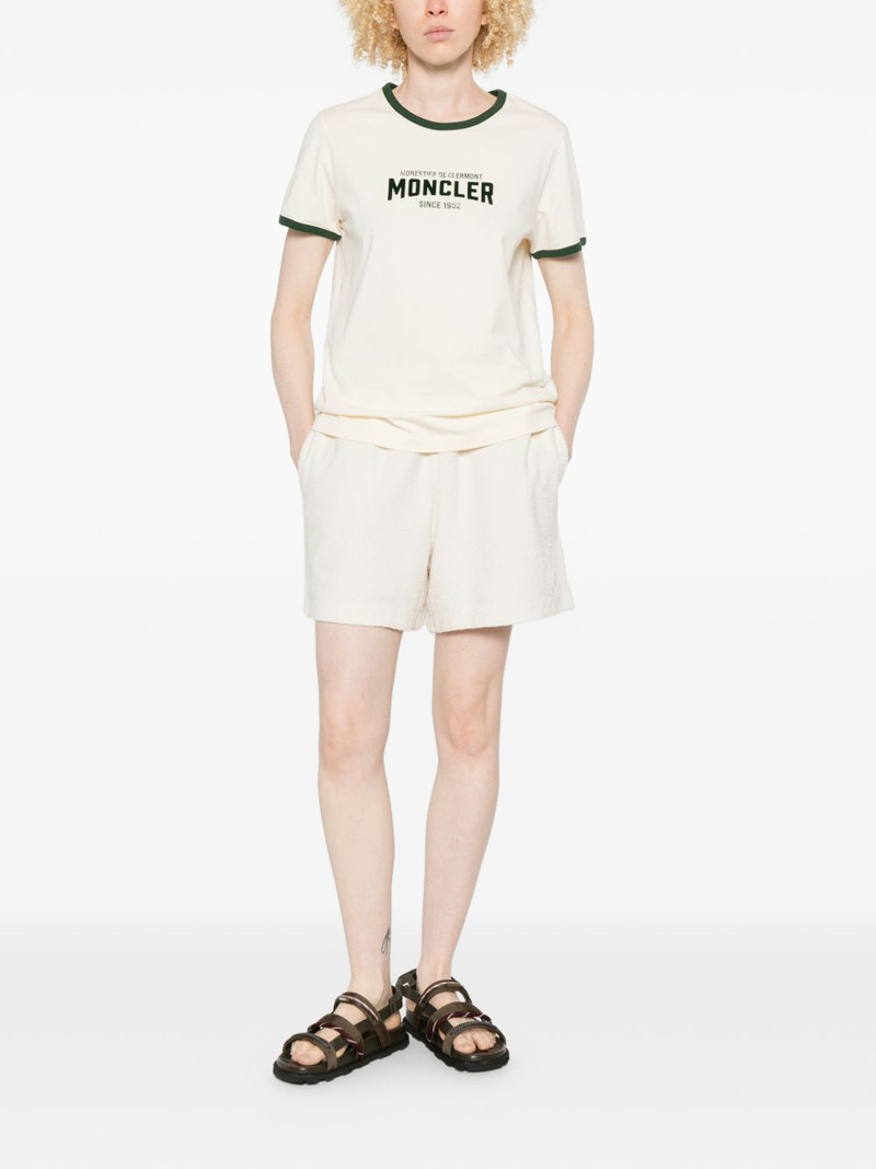 Moncler logo-patch drawstring shorts outlook