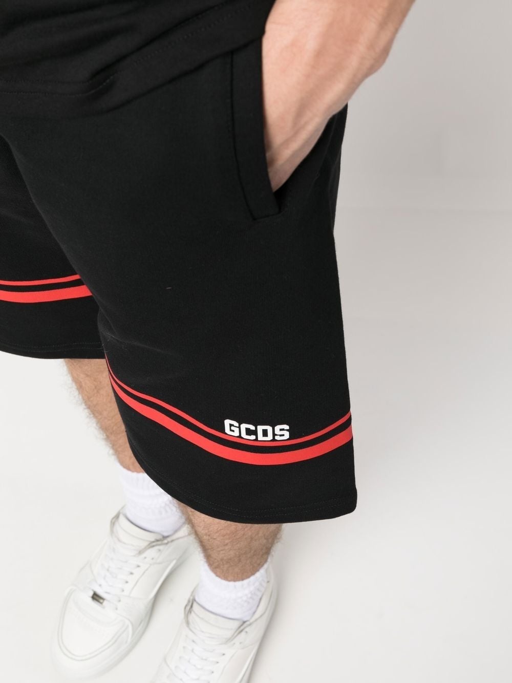 logo-print track shorts - 5