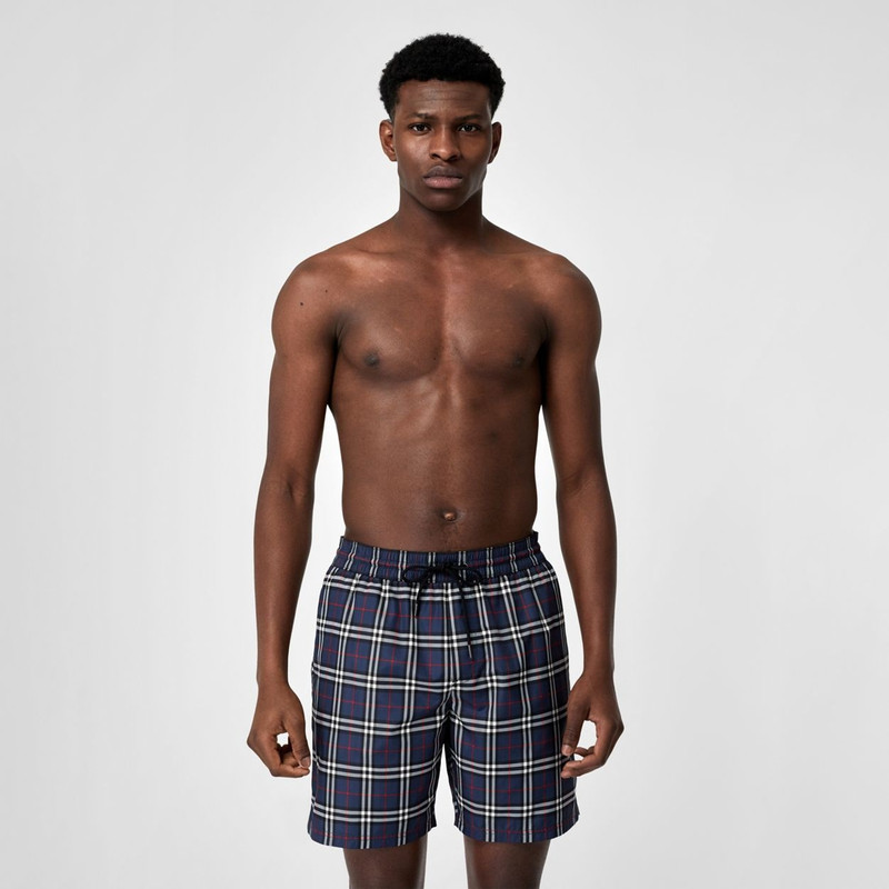 Burberry Check Drawcord Swim Shorts outlook