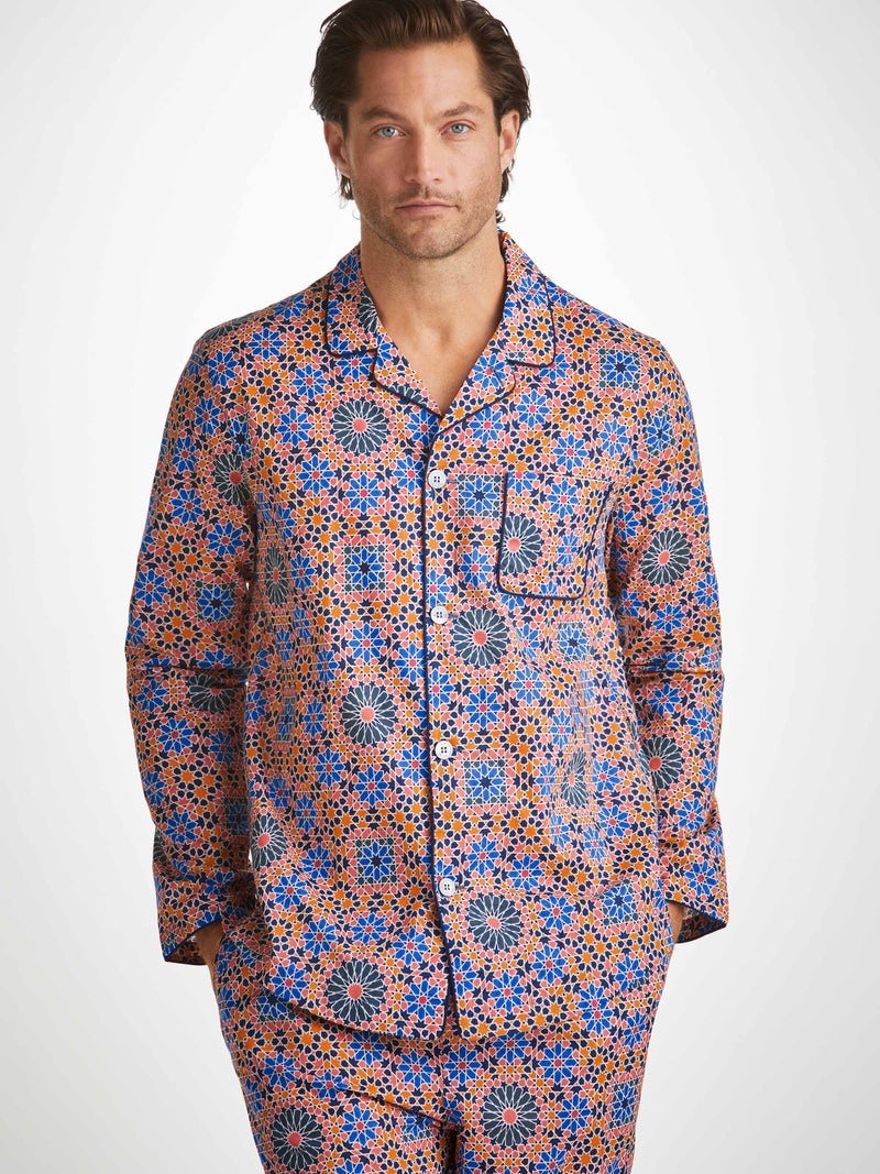 Men's Modern Fit Pyjamas Ledbury 69 Cotton Batiste Multi - 3