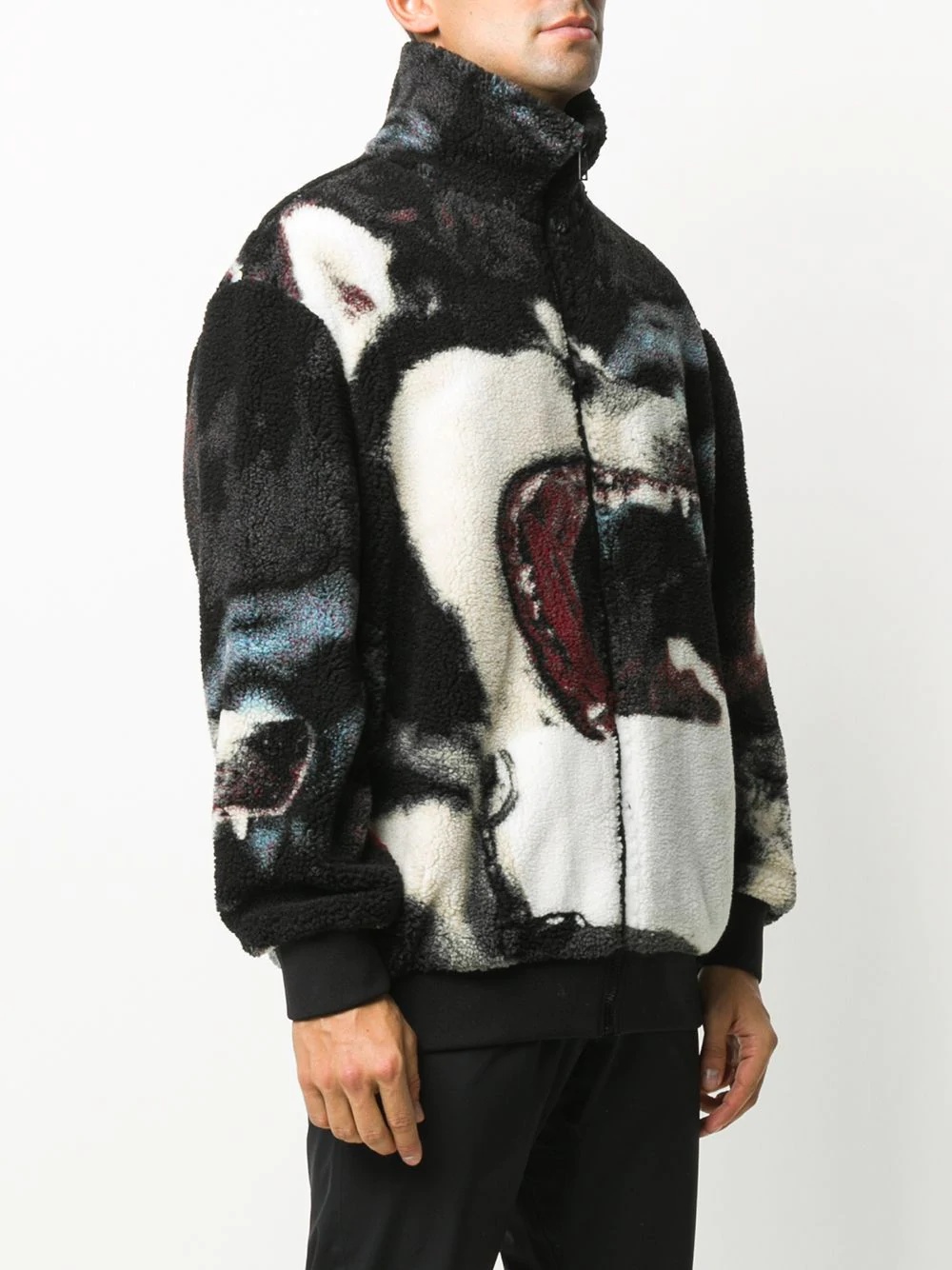 marbled fleece jacket - 3