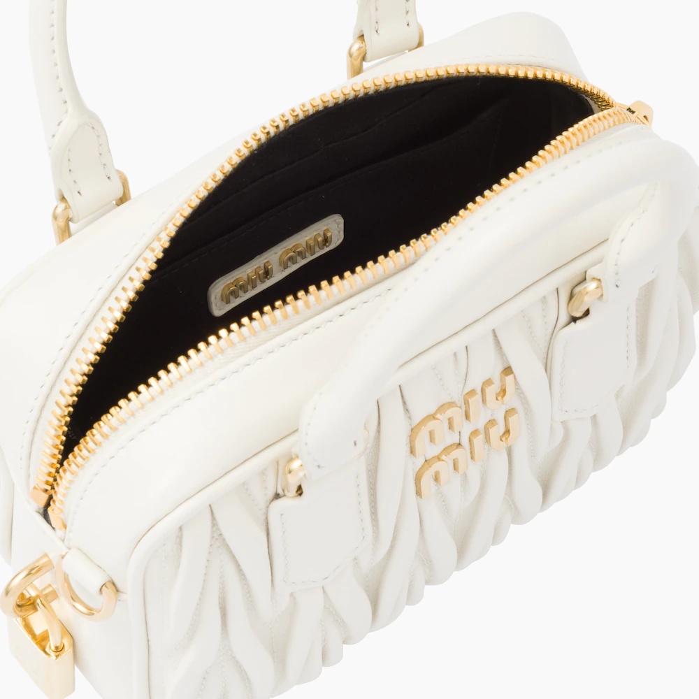 Matelassé nappa leather top-handle bag - 7