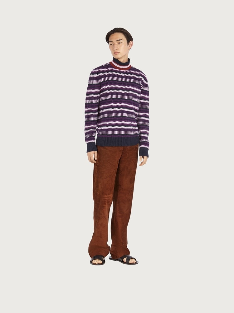 SUEDE FIVE POCKET TROUSER - 6