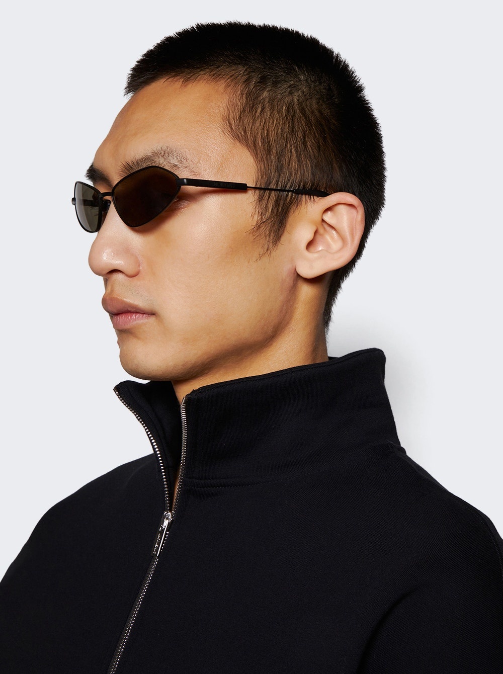 X Jacquemus Bambino Angular Metal Sunglasses Black - 3