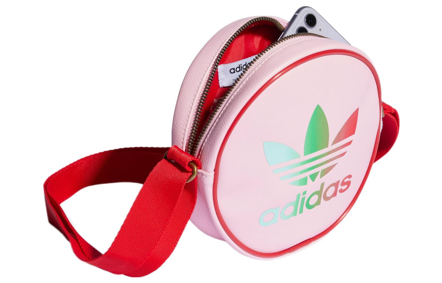(WMNS) adidas Adicolor 70s Mini Airliner Round Bag 'Pink Red' IK4682 - 5