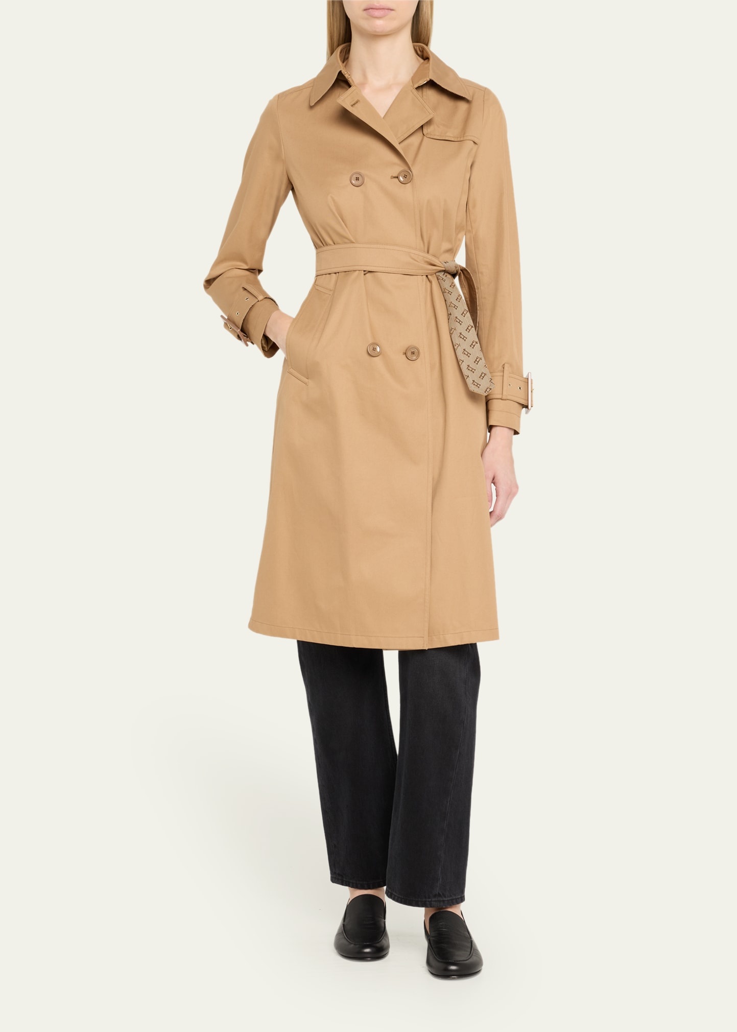 Delon Double-Breasted Trench Coat - 2