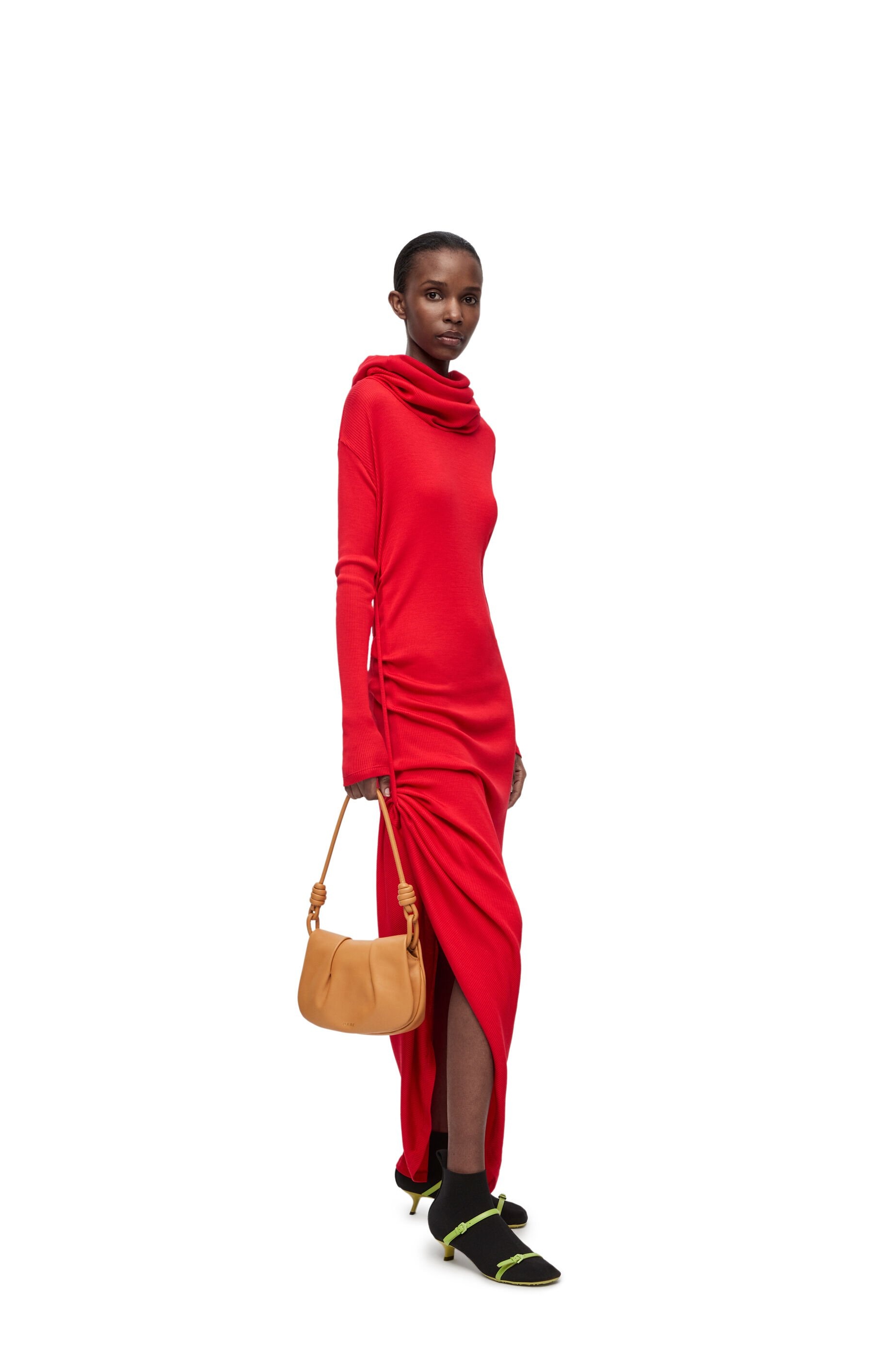 Cowl neck dress in silk jersey - 2