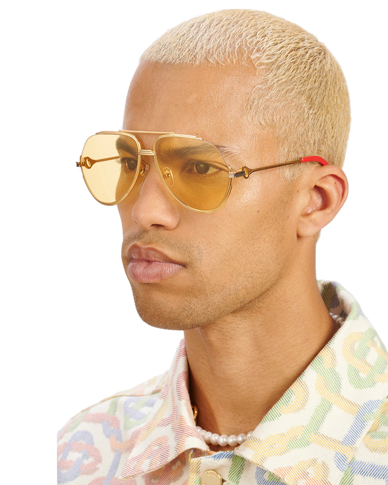 Yellow & Gold The Albán Sunglasses | Casablanca Paris - 3