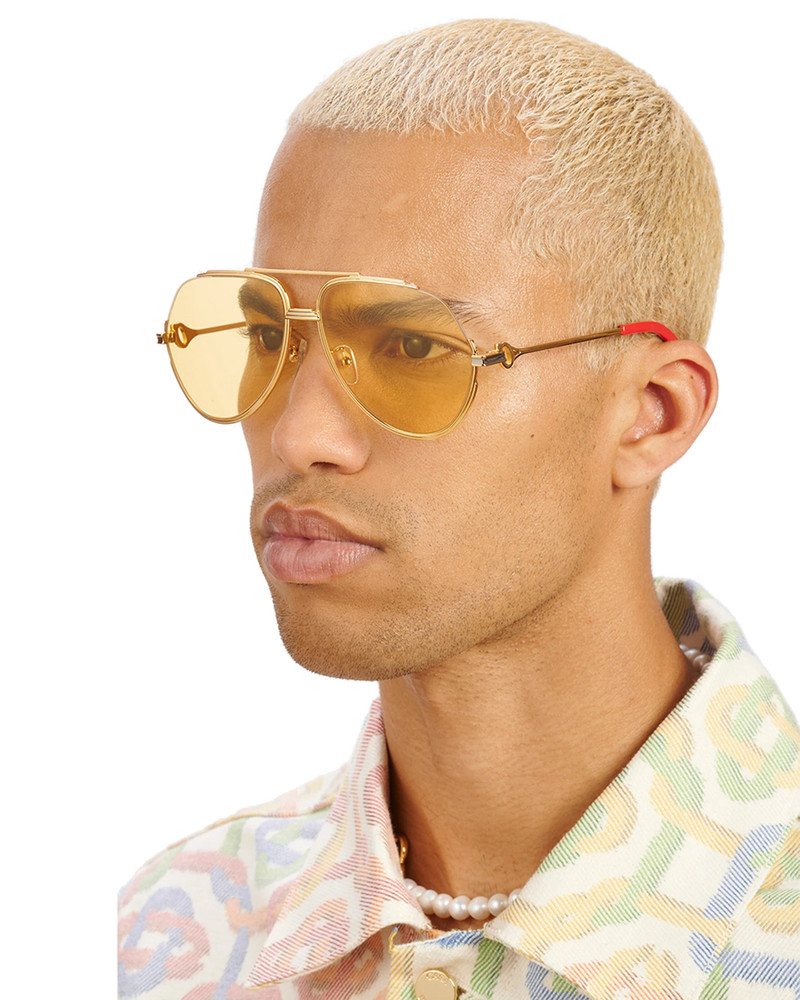 Yellow & Gold The Albán Sunglasses | Casablanca Paris 3