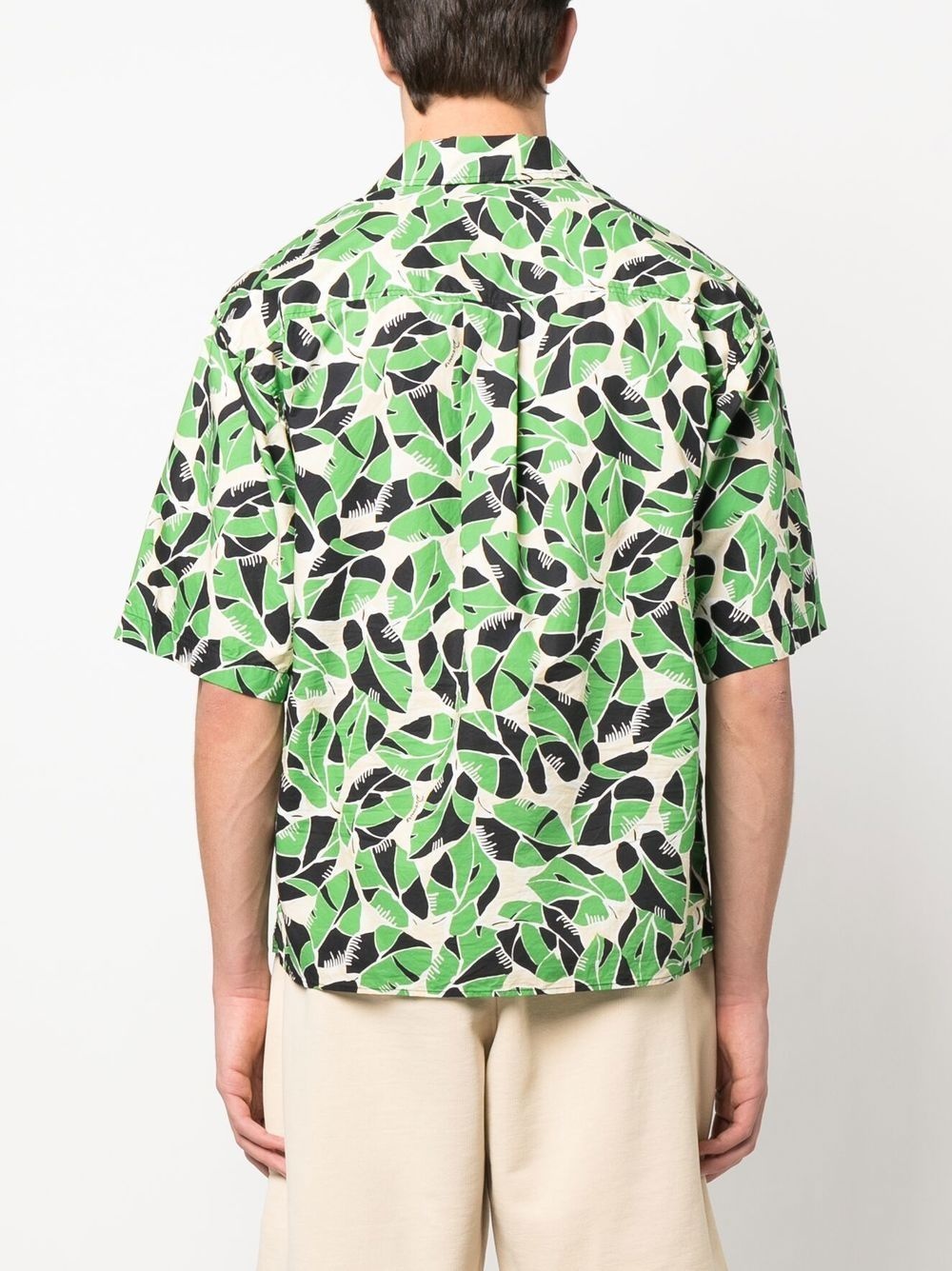 botanical-print short-sleeved shirt - 4