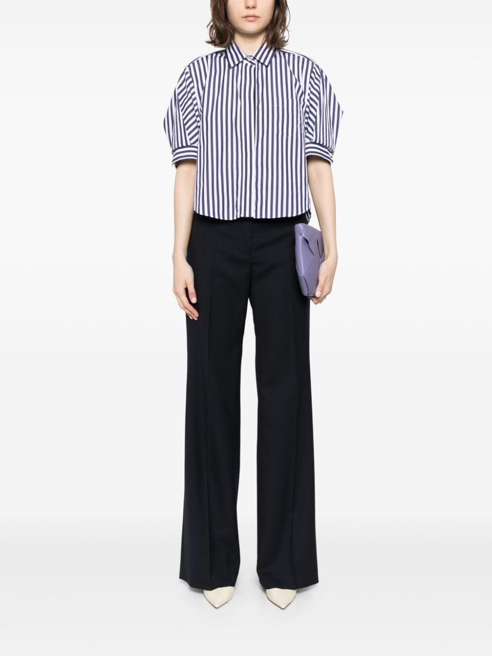 pressed-crease wool trousers - 2
