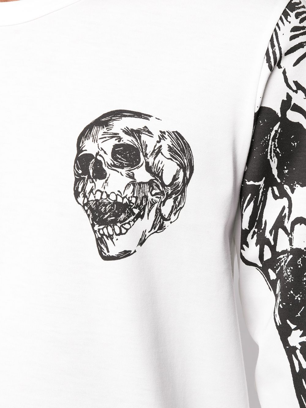 skull print longsleeved T-shirt - 5