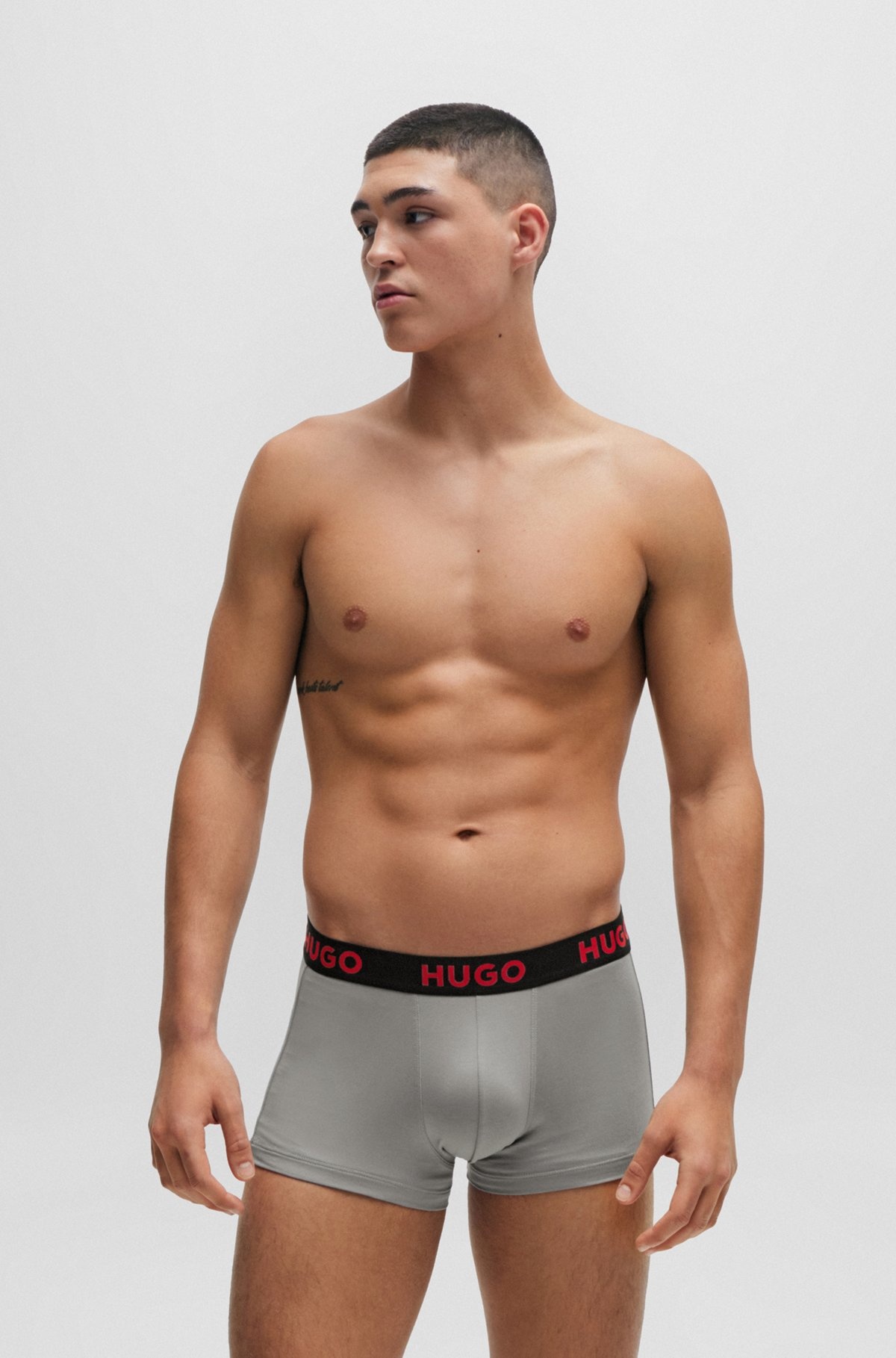 THREE-PACK OF STRETCH-JERSEY TRUNKS WITH LOGO WAISTBANDS - 7
