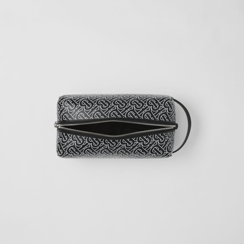 Monogram Print Leather Travel Pouch 5