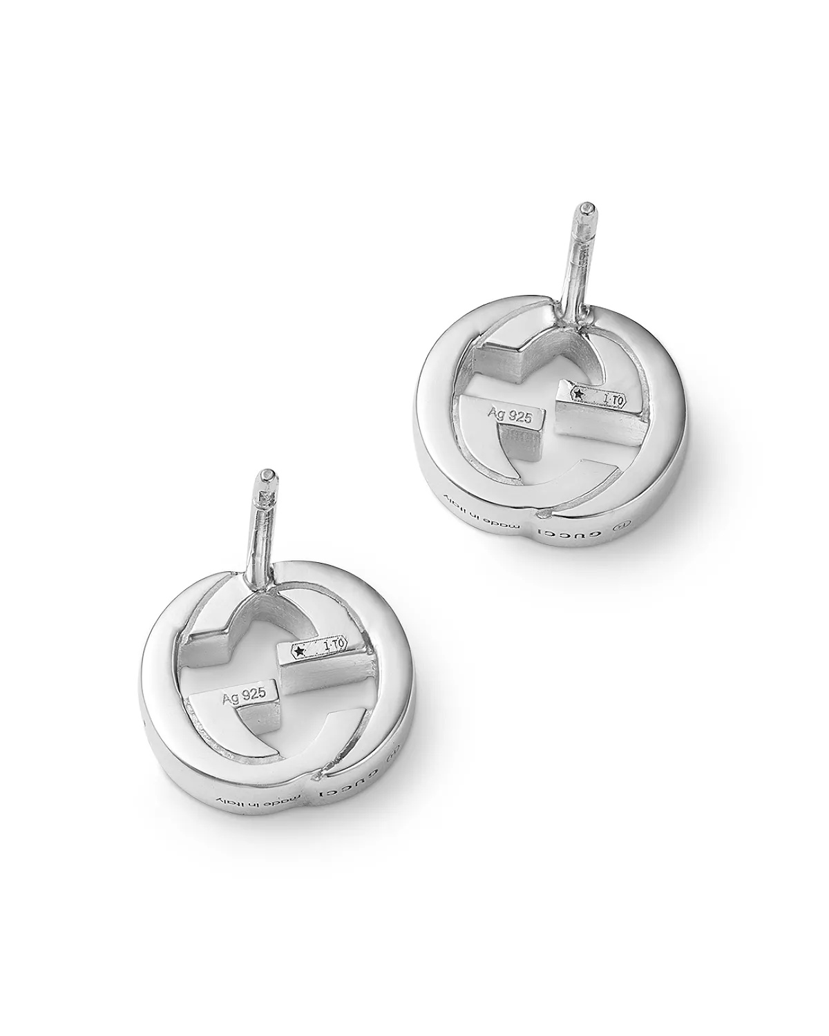 Sterling Silver Interlocking Stud Earrings - 4