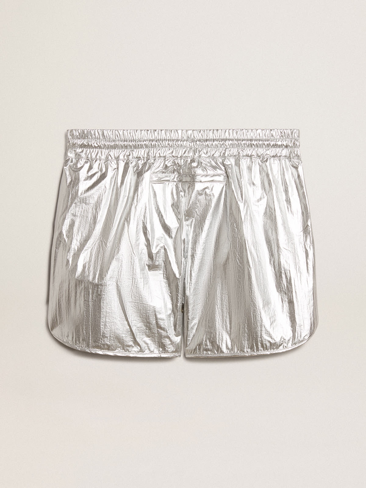 Men's running shorts in silver fabric - 6