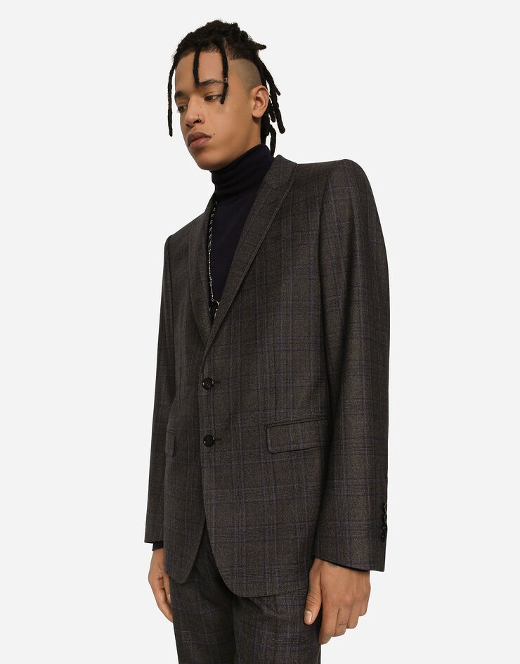 Single-breasted glen plaid Martini-fit jacket - 4