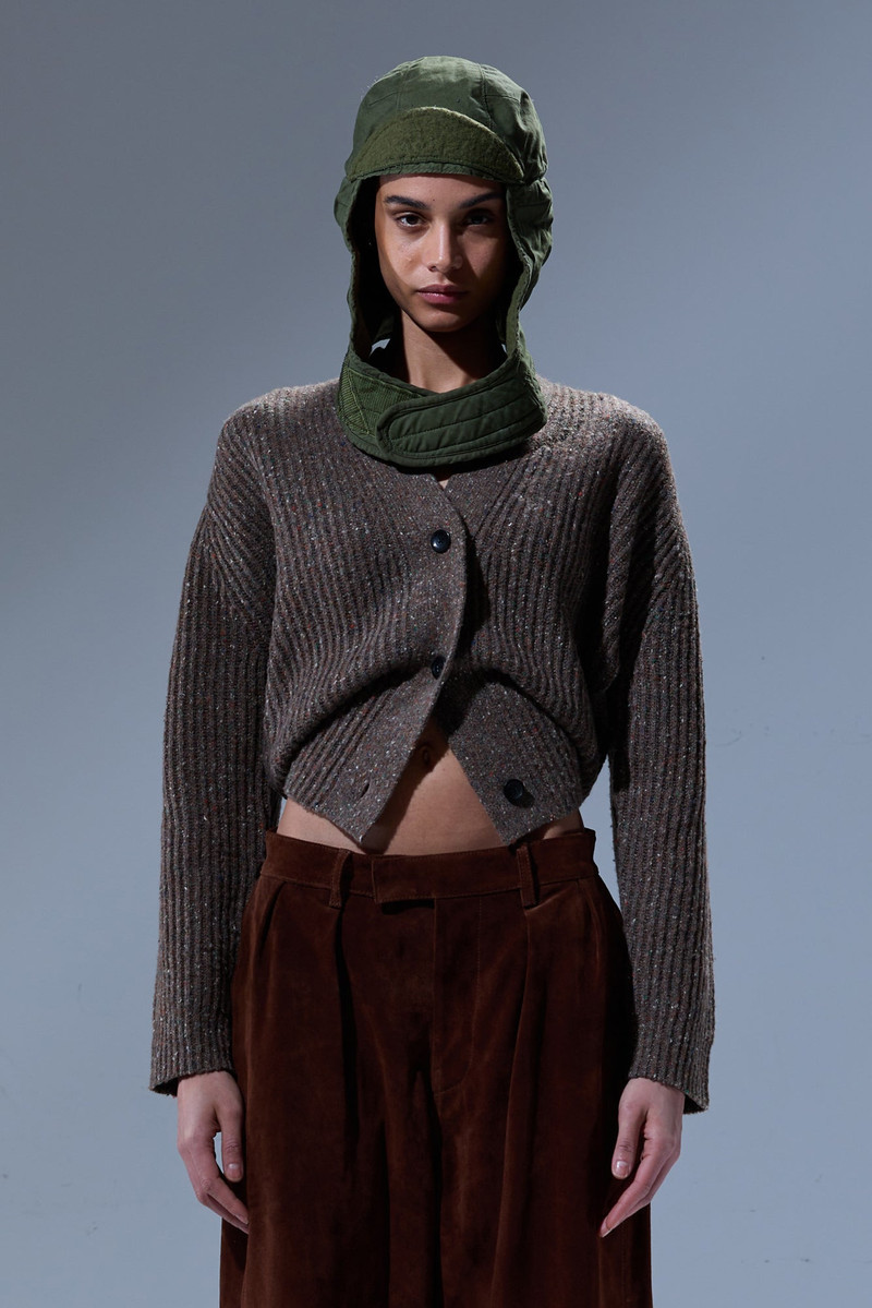 SPLIT HEM RIBBED CARDIGAN 3